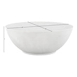 Reggio Concrete Indoor/Outdoor Coffee Table in White