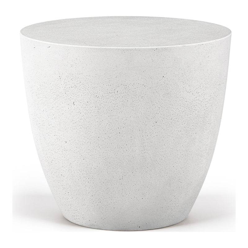 Reggio Concrete Indoor/Outdoor End Table in White
