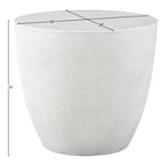 Reggio Concrete Indoor/Outdoor End Table in White