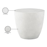Reggio Concrete Indoor/Outdoor End Table in White