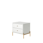 Jasper 25" Nightstand (2-Drawer) in White