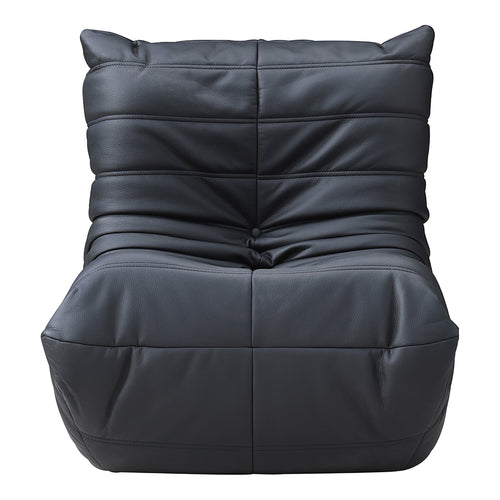 Relax Vegan Leather Upholstered Chair in Black