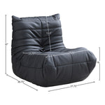 Relax Vegan Leather Upholstered Chair in Black