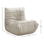 Relax Vegan Leather Upholstered Chair in Cream