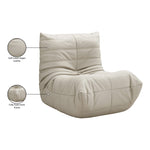 Relax Vegan Leather Upholstered Chair in Cream