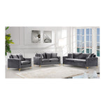 Naomi Velvet Upholstered Chair in Grey