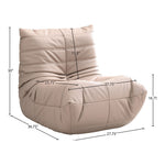 Relax Vegan Leather Upholstered Chair in Tan