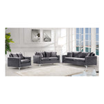 Naomi Velvet Upholstered Chair in Grey