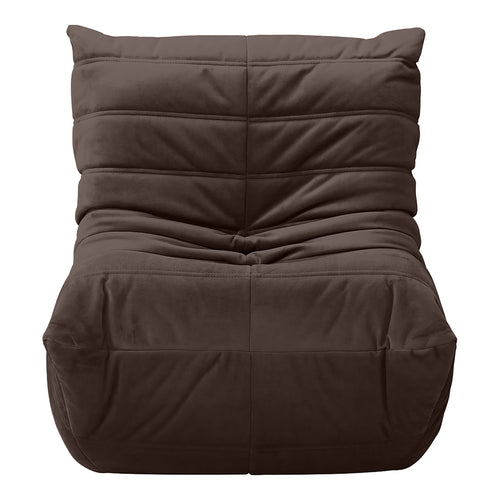 Relax Velvet Upholstered Chair in Brown