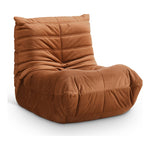 Relax Velvet Upholstered Chair in Cognac