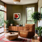 Relax Velvet Upholstered Chair in Cognac