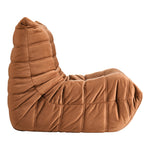 Relax Velvet Upholstered Chair in Cognac