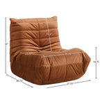 Relax Velvet Upholstered Chair in Cognac