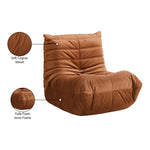 Relax Velvet Upholstered Chair in Cognac