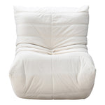 Relax Velvet Upholstered Chair in Cream
