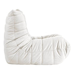 Relax Velvet Upholstered Chair in Cream