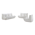 Relax Velvet Upholstered Chair in Cream