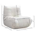 Relax Velvet Upholstered Chair in Cream