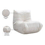 Relax Velvet Upholstered Chair in Cream