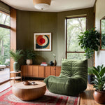 Relax Velvet Upholstered Chair in Green