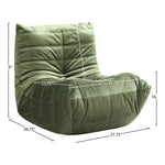 Relax Velvet Upholstered Chair in Green