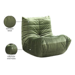 Relax Velvet Upholstered Chair in Green