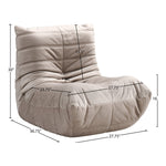 Relax Velvet Upholstered Chair in Taupe