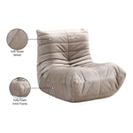 Relax Velvet Upholstered Chair in Taupe