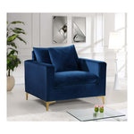 Naomi Velvet Upholstered Chair in Navy