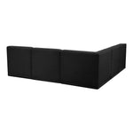 Relax 98" Velvet Upholstered 5pc. Modular Sectional in Black