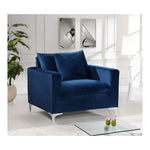 Naomi Velvet Upholstered Chair in Navy