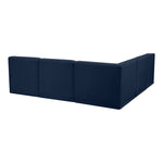 Relax 98" Velvet Upholstered 5pc. Modular Sectional in Navy