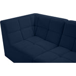 Relax 98" Velvet Upholstered 5pc. Modular Sectional in Navy