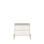Jasper 25" Nightstand (2-Drawer) in Off White