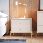 Jasper 25" Nightstand (2-Drawer) in Off White