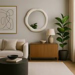 Armada Aluminum Mirror in Cream