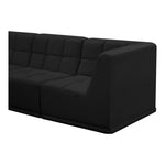 Relax 128" Velvet Upholstered 6pc. Modular Sectional in Black