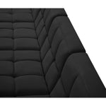 Relax 128" Velvet Upholstered 6pc. Modular Sectional in Black