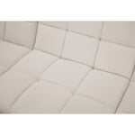 Relax 128" Velvet Upholstered 6pc. Modular Sectional in Cream