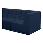 Relax 128" Velvet Upholstered 6pc. Modular Sectional in Navy