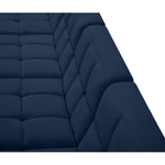 Relax 128" Velvet Upholstered 6pc. Modular Sectional in Navy