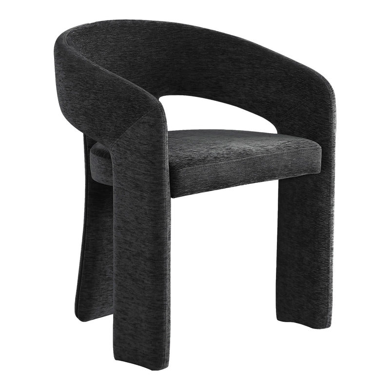 Rendition Fabric Upholstered Dining Chair in Black