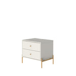 Jasper 25" Nightstand (2-Drawer) in Off White