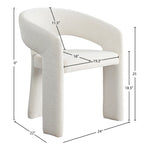 Rendition Fabric Upholstered Dining Chair in Cream