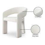 Rendition Fabric Upholstered Dining Chair in Cream