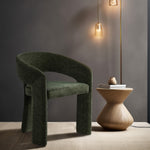 Rendition Fabric Upholstered Dining Chair in Green