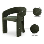 Rendition Fabric Upholstered Dining Chair in Green