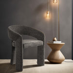 Rendition Fabric Upholstered Dining Chair in Grey