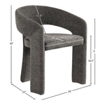 Rendition Fabric Upholstered Dining Chair in Grey