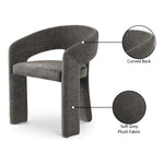 Rendition Fabric Upholstered Dining Chair in Grey